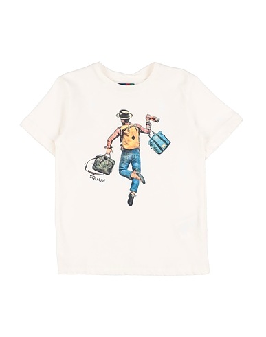 SQUAD² T-Shirt Elfenbein 100% Baumwolle