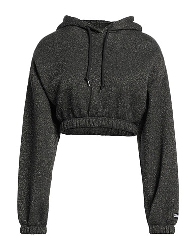SHOE Hooded sweatshirt Black 85% Cotton, 15% Lurex®