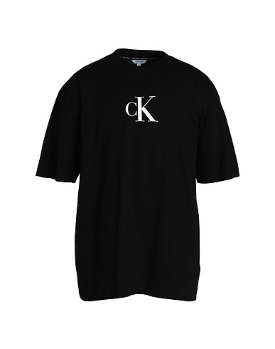 CALVIN KLEIN T-shirt Μαύρο 100% Βαμβάκι