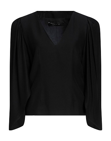 FEDERICA TOSI Top Black 53% Viscose, 47% Acetate