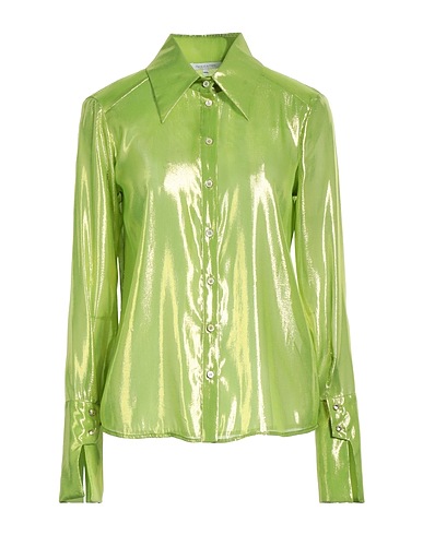 PATRIZIA PEPE Solid colour shirts & blouses Lime green 65% Silk, 35% Metallic fiber