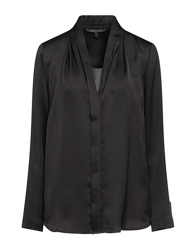 ARMANI EXCHANGE Solid colour shirts & blouses Black 100% Polyester