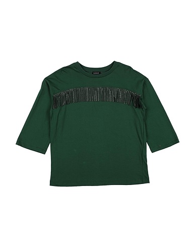 MONNALISA T-shirt Dark green 100% Paper