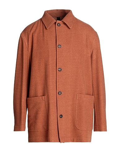 HEVÒ Solid colour shirt Rust 49% Cashmere, 46% Polyamide, 3% Elastane, 2% Other Fibres