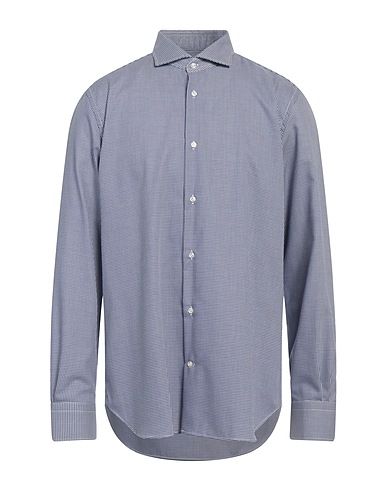 BORSA Patterned shirt Blue 100% Cotton