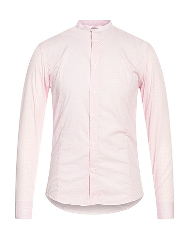 DANIELE ALESSANDRINI HOMME Camisa estampada Rosa 100% Algodón