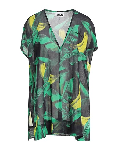 GANNI Top Green 100% Cotton