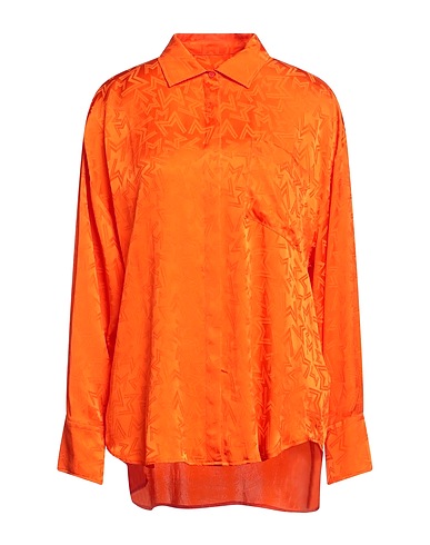 MSGM Patterned shirts & blouses Orange 78% Acetate, 22% Silk