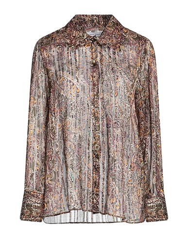 SIMONA CORSELLINI Patterned shirts & blouses 98% Polyester, 2% Metallic fiber