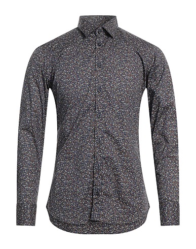 BASTONCINO Patterned shirt Midnight blue 100% Cotton