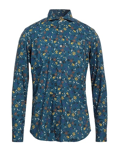 ALESSANDRO GHERARDI Hemd mit Muster Marineblau 100% Baumwolle