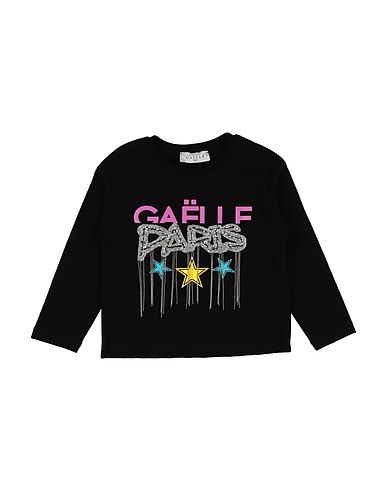 GAëLLE Paris T-shirt Black 95% Cotton, 5% Elastane