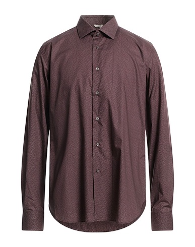 DEL SIENA Patterned shirt Plum 100% Cotton