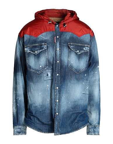 DSQUARED2 Denim shirt Blue 98% Cotton, 2% Elastane, Polyamide