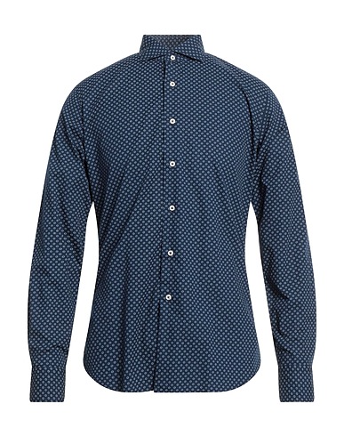 GRIGIO Camicia fantasia Blu notte 100% Cotone