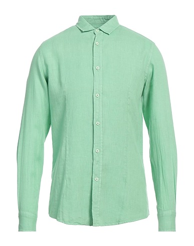 DANIELE ALESSANDRINI HOMME Linen shirt Green 100% Linen