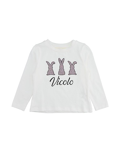 VICOLO T-shirt White 95% Cotton, 5% Elastane