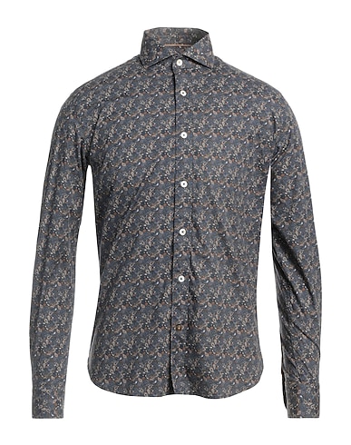 ALLEY DOCKS 963 Εμπριμέ πουκάμισο Σκούρο μπλε της νύχτας 97% Βαμβάκι, 3% Ελαστάνη