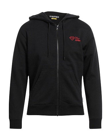 IUTER Hoodie Schwarz 100% Baumwolle