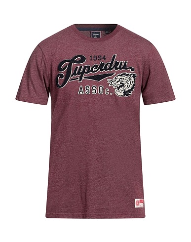 SUPERDRY T-shirt Burgundy 60% Cotton, 40% Polyester