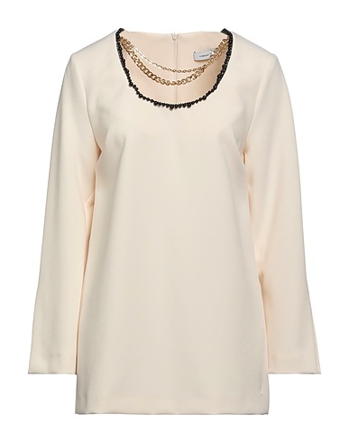 SIMONA CORSELLINI Top Cream 95% Polyester, 5% Elastane