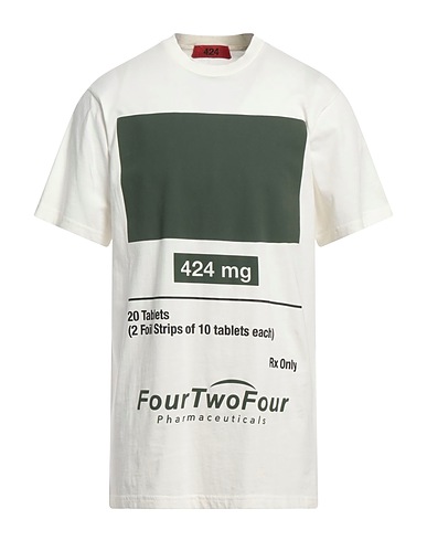 424 FOURTWOFOUR T-shirt Ivory 100% Cotton