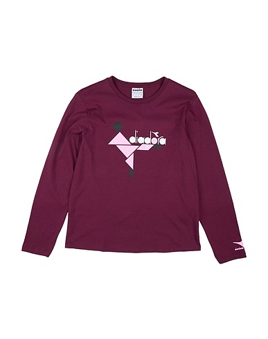 DIADORA T-shirt Prugna 100% Cotone