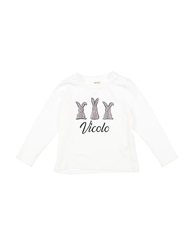 VICOLO T-shirt White 95% Cotton, 5% Elastane
