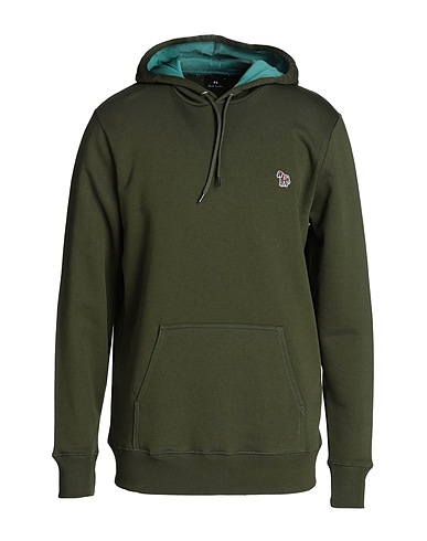 PS PAUL SMITH Hooded sweatshirt Military green 100% Organic cotton