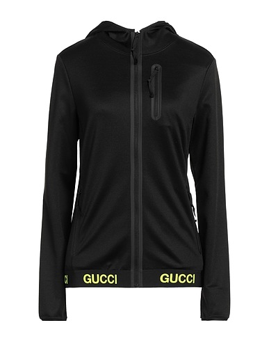 GUCCI Hooded sweatshirt Black 50% Cotton, 48% Polyamide, 2% Elastane