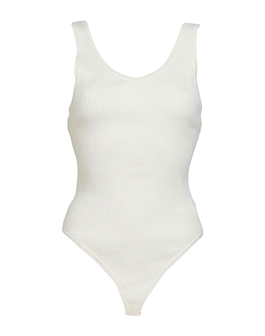 GUESS TOPS & TEES Ivory 71% Cotton, 18% Silk, 8% Polyamide, 3% Elastane