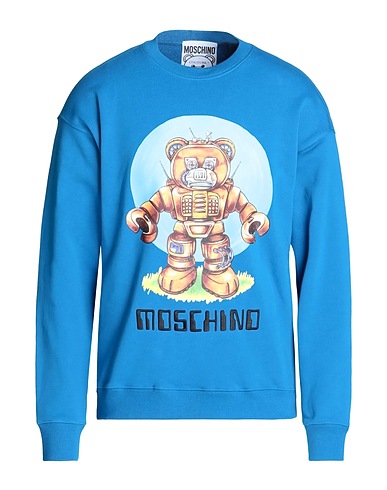 MOSCHINO Sweatshirt Bright blue 100% Cotton