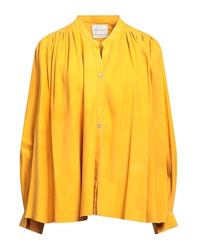 FORTE_FORTE Solid colour shirts & blouses Marigold 100% Leather