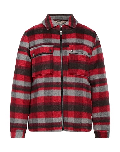 DANIELE ALESSANDRINI HOMME Jacket Red 80% Cotton, 20% Polyester