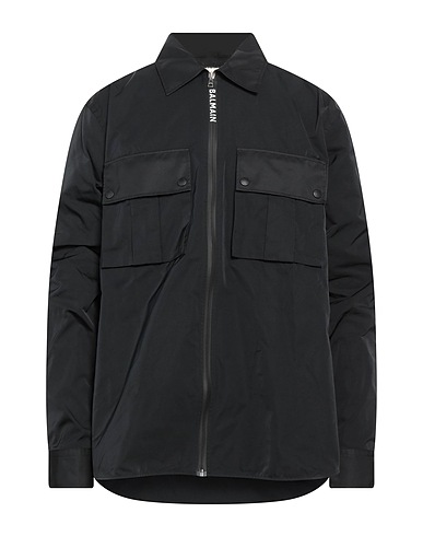 BALMAIN 無地シャツ ブラック ポリエステル 100%