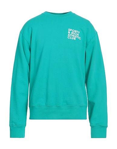 SPORTY & RICH Sweatshirt Turquoise 100% Cotton