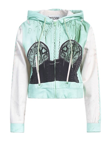 MOSCHINO Hooded track jacket 100% Cotton