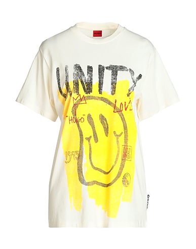 HUGO Oversize-T-Shirt Cream 100% Cotton