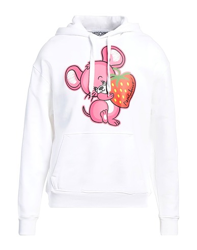 MOSCHINO Hooded track jacket  COUTURE White 100% Cotton