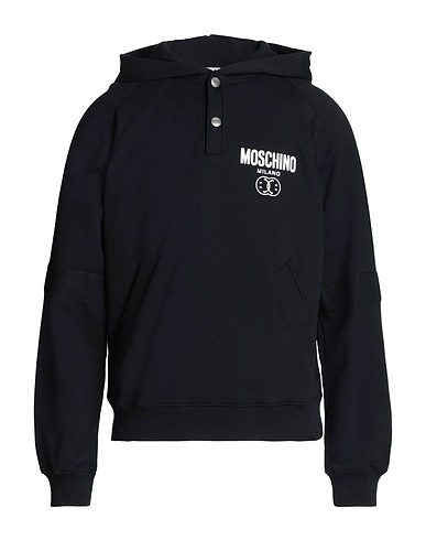 MOSCHINO Hooded track jacket  Black 100% Cotton