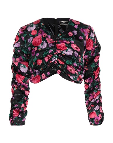ELISABETTA FRANCHI Top Negro 100% Seda