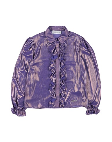 GAëLLE Paris Solid colour shirts & blouses Purple 100% PES - Polyethersulfone