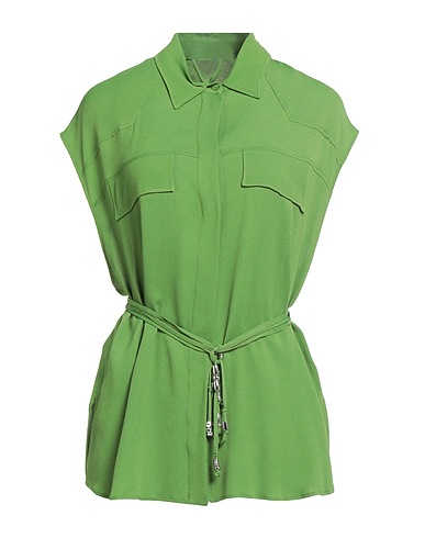 DONDUP Solid color shirts & blouses 57% Acetate, 43% Silk