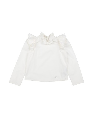 MONNALISA Top White 100% Cotton, Polyamide, Elastane