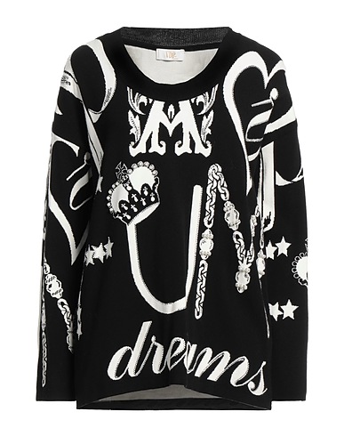 VDP VIA DELLE PERLE Jumper COLLECTION Black 70% Viscose, 30% Polyester
