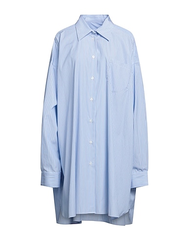 MAISON MARGIELA Striped shirt Azure 100% Cotton