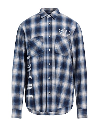 AMIRI Checked shirt Blue 100% Cotton