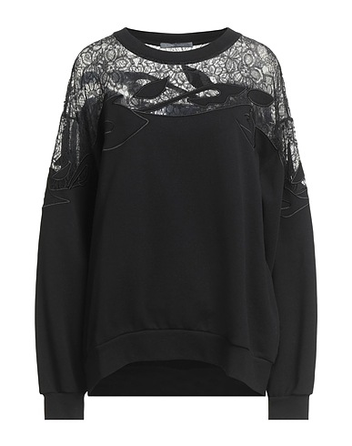 ALBERTA FERRETTI Felpa Nero 100% Cotone, Elastan, Poliammide, Modal