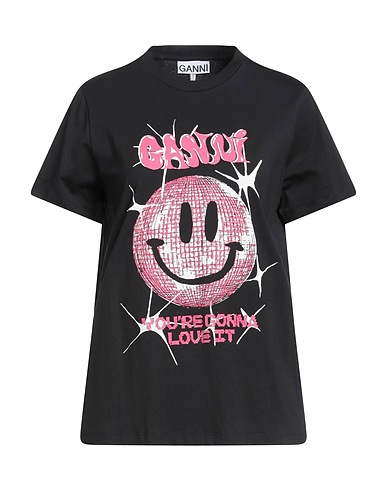 GANNI T-shirt Black 100% Organic cotton