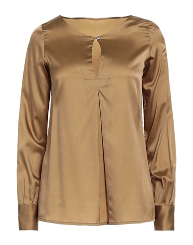 MÊME by GIAB'S Top Khaki 57% Viscosa, 32% Seta, 11% Elastan